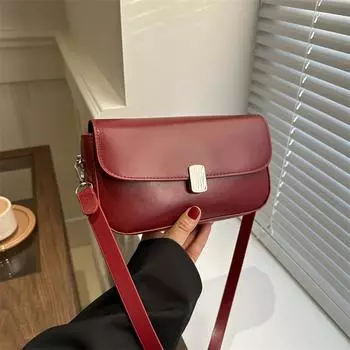 Новая зимняя ретро-сумка-седло женская сумка 2024 года, новая модная сумка через плечо под мышкой, однотонная простая сумка для женщин чёрный