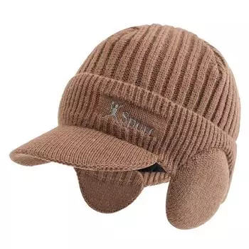 Новая зимняя шапка унисекс с плюшевой меховой подкладкой, теплая шапка-ушанка, стильная шапка-бини для мужчин и женщин, утепленная вязаная шапка для активного отдыха на природе, для лыжного спорта 55cm-60cm