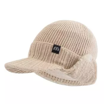 Новая зимняя шапка унисекс с плюшевой меховой подкладкой, теплая шапка-ушанка, повседневная шапка-бини для мужчин и женщин, вязаная шапка для отдыха на открытом воздухе, сохраняющая уши в тепле 55cm-60cm чёрный