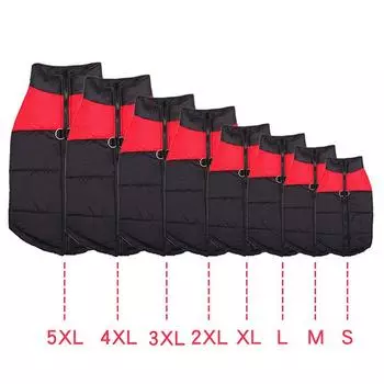 Новая зимняя собачья красная полиэстеровая куртка-пальто на молнии, водонепроницаемый жилет, размер XL