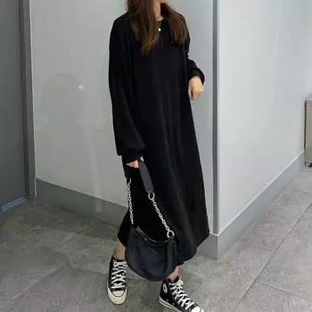 Новая зимняя стильная свободная тонкая удобная повседневная юбка большого размера Fat MM выше колена длинная толстовка для женщин One size