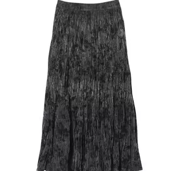 Новая зимняя стильная юбка-зонтик с высокой талией из плотного бархата в складку для женщин S