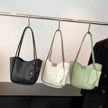 Новая зимняя сумка для женщин, модная простая сумка-ведро, персонализированная модная сумка через плечо в стиле ретро, повседневная сумка через плечо