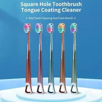 Новая зубная щетка для ухода за полостью рта с покрытием для языка, мягкие волосы, съемный дорожный удобный сетчатый скребок, зубная щетка для семейного костюма
