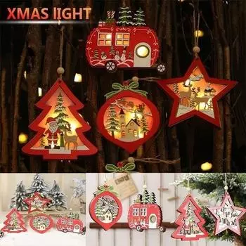 Новая звезда/автобус/сердце/Рождественский стиль, подарок, вечерние украшения, подвесные подвески, рождественский светодиодный светильник Star