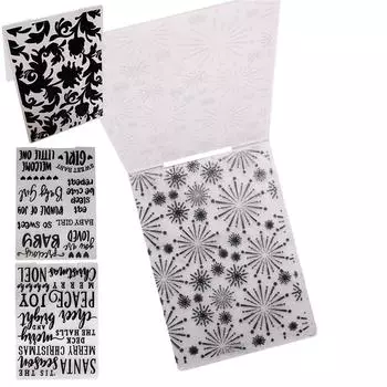 Новейшая 3D-папка для тиснения, прозрачные пластиковые пластины для тиснения, дизайн для DIY-штампов для резки бумаги, скрапбукинга 10,5x14,5 см One Size