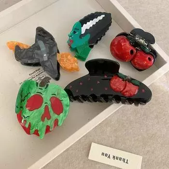 Новейшая креативная заколка для волос на Хэллоуин, мультяшная волшебная шляпа, краб, заколка для волос, забавная маска, заколка для волос, аксессуары для волос для женщин и девочек