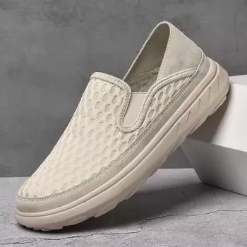 Новейшая летняя сетчатая мужская повседневная обувь для активного отдыха, ленивые кроссовки для мужчин, нескользящие кроссовки для скалолазания, дышащая мужская треккинговая обувь 40