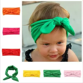 Новейшая мини-повязка на голову для маленьких девочек с цветочным бантом, головной убор, повязка для волос розовый