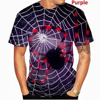 Новейшая модная футболка с 3D-принтом «Паутина», летняя мужская повседневная забавная футболка XS белый