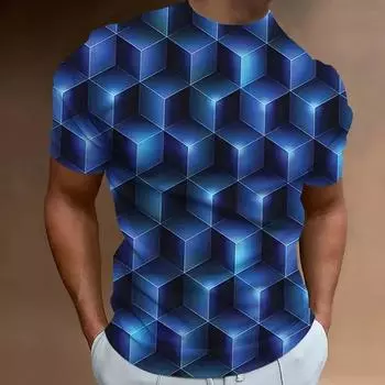 Новейшая мужская футболка 3D-печать Будущие технологии Sense Fashion Personality Street Daily Casual Men s Short-Sleeved Top S