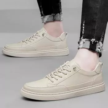 Новейшая мужская кожаная повседневная обувь, летняя мода, легкие удобные туфли на платформе, лоферы, мужские британские туфли на плоской подошве, кроссовки 41