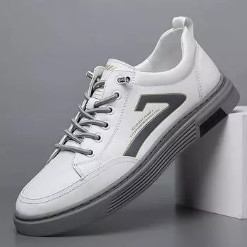 Новейшая мужская обувь, кроссовки, высококачественные низкие кожаные повседневные туфли, пошив, балетки, белые спортивные дышащие нескользящие туфли 39