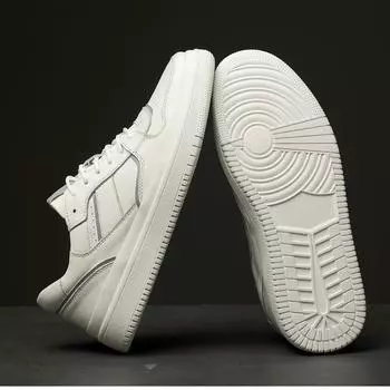 Новейшая мужская повседневная обувь из натуральной кожи, высококачественные кроссовки для скейтборда, белые мужские туфли на платформе, модные мокасины для отдыха 38