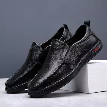 Новейшая мужская повседневная обувь ручной работы из натуральной коровьей кожи, плоская, для улицы, мужская обувь для ходьбы, лоферы, офисная, для бизнеса, кроссовки для платья 38