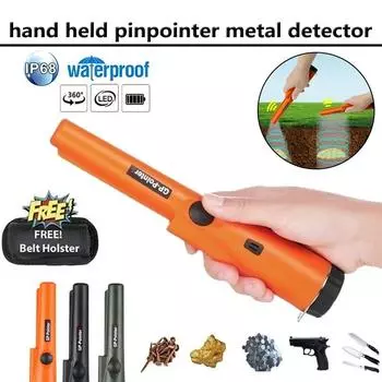 Новейшая улучшенная версия металлоискателя Зонд обнаружения на 360 градусов Автоматическое точное позиционирование IP68 Водонепроницаемый зонд с иглой Ручной зелёный