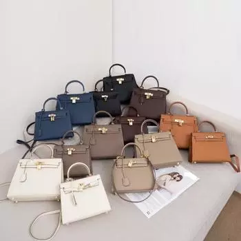 Новейшая высококачественная сумка второго поколения из воловьей кожи с пальмовым узором, женская сумка через плечо, классическая сумка 25x18x10cm коричневый