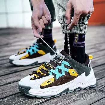 Новейшее поступление модных цветных мужских кроссовок на платформе с дышащей сеткой, кроссовки для мужчин, обувь для папы, низкие повседневные кроссовки для мужчин, Basket Homme 39