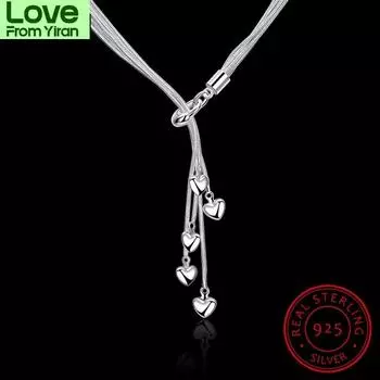 Новейшее роскошное ожерелье из стерлингового серебра 925 пробы, цепочка с длинной кисточкой, подвеска с пятью звездами, макси-ожерелье для женщин, ювелирные изделия, подарок