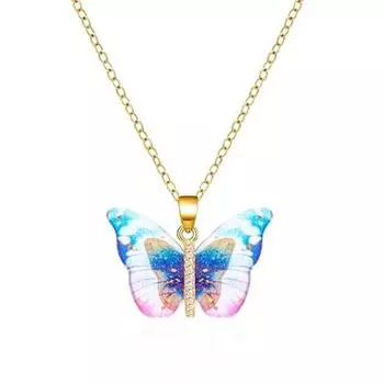Новейшее стильное ожерелье с подвеской в виде бабочки для женщин и девушек