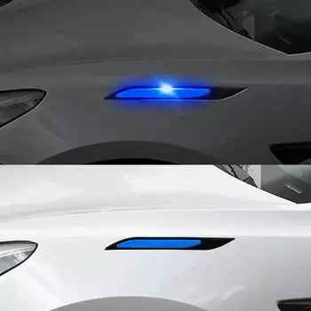 Новейшие 4 шт. светоотражающие полосы для автомобиля, протектор бампера, углеродное волокно, предупреждающая наклейка для кузова, авто лента против царапин, автостайлинг красный