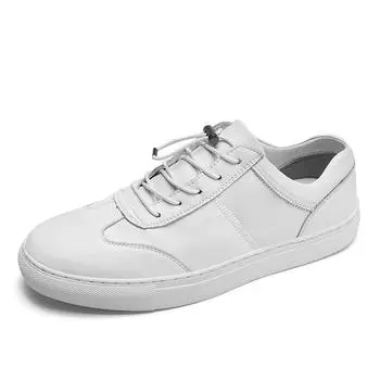 Новейшие кожаные шнурованные мужские повседневные туфли, сшитые вручную белые мужские туфли, обувь для скейтборда и тенниса, мужские кроссовки, модная парусиновая обувь 42