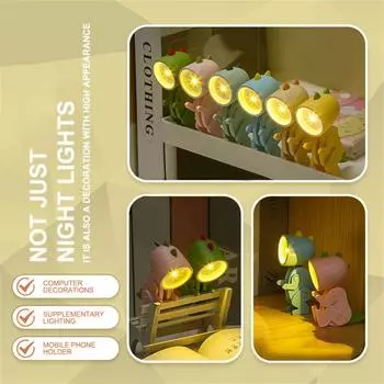 Новейшие креативные светодиодные ночники, складные настольные лампы в виде мультяшных животных, милые светильники для домашних животных, лампы для защиты глаз в форме динозавра