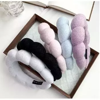 Новейшие модные повязки на голову из губки с мягкой подкладкой для волос для женщин и девочек, модный обруч для волос, рождественские подарки чёрный