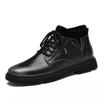 Новейшие мужские ботинки Высококачественная повседневная обувь из искусственной кожи Винтажные ботинки на шнуровке Мотоциклетные ботинки Военные тактические ботильоны Ковбойские боты 38