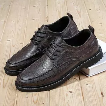 Новейшие мужские качественные кожаные туфли в британском деловом стиле, модные черные мужские модельные туфли из мягкой кожи на шнуровке из спилка 39
