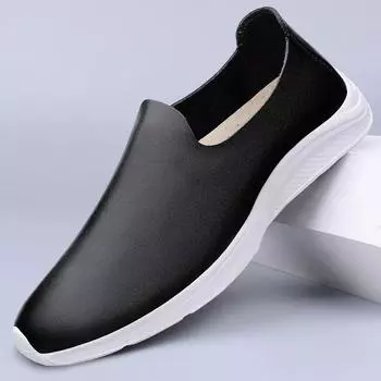 Новейшие мужские повседневные деловые кожаные туфли, модные мягкие низкие мужские туфли, свадебные офисные деловые туфли, туфли без застежек на плоской подошве для отдыха на открытом воздухе 41