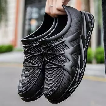 Новейшие мужские резиновые сапоги, модные, телесного цвета, нескользящие, рабочие, для мытья автомобиля, прочные, водонепроницаемые, резиновые, для рыбалки, мужские кроссовки 44