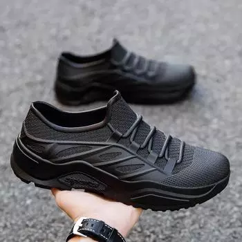 Новейшие мужские резиновые сапоги на плоской подошве, водонепроницаемые, износостойкие, для кухни, мойки автомобиля, рабочие туфли, уличные мужские кроссовки, мужская легкая обувь для рыбалки 44