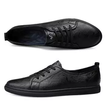Новейшие низкие туфли из натуральной кожи для мужчин, белые и черные кроссовки, мужская повседневная модная мужская одежда, люксовый бренд Tide, модные туфли на плоской подошве 41
