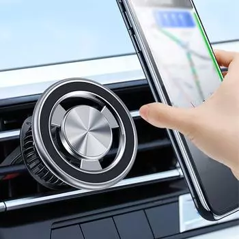Новейшие обновленные держатели для телефонов MagSafe Car Mount для iPhone, магнитный держатель для телефона на вентиляционное отверстие автомобиля для iPhone 15 14 чёрный