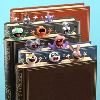Новейшие Панда Шиба Ину Забавные Креативные ПВХ Закладки для книг 3D Закладки для книг Мультяшные животные Закладки для книг Тюлени Осьминог Школьные принадлежности