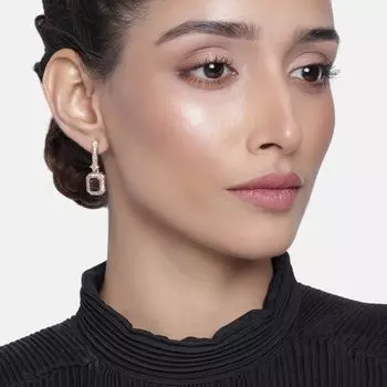 Новейшие женские серьги-подвески Estele Purple Lusture Stone