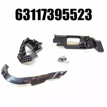 Новейший 1 шт. черный кронштейн передней левой фары ABS для BMW для X6 OEM номер 63117395523 сменные автомобильные аксессуары CHINA