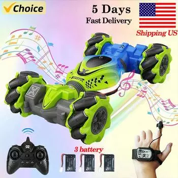 Новейший 4WD RC трюковой автомобиль 2.4G радио с 1/2/3 батареей пульт дистанционного управления машинки RC часы датчик жестов вращение электронные игрушки подарки