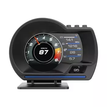 Новейший A501 OBD2 автомобильный проекционный дисплей HUD Smart Car Water&Oil Temp Turbo RPM Gauge Цифровой одометр Охранная сигнализация Автоматический счетчик