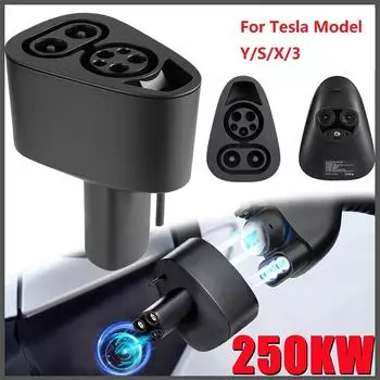Новейший адаптер быстрой зарядки CCS 1 для Tesla Model 3/S/X/Y до 250 кВт DC зарядное устройство комбинированное зарядное устройство для электромобиля чёрный