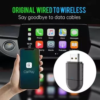 Новейший беспроводной адаптер CarPlay и беспроводной адаптер Android Auto 5.8Ghz WiFi Type-C/USB Plug & Play Carplay беспроводной адаптер чёрный