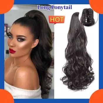 Новейший длинный парик для волос, конский хвост, волнистые наращивания, конский хвост, шиньон 1 pcs