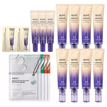 [новейший набор для покупок на дому] Крем для кожи вокруг глаз Ahc, сезон 13, стягивающий морщины, 4 случайных набора масок