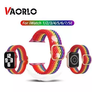 Новейший ремешок VAORLO для Apple Watch, ремешок для часов для iWatch 5/6/7/SE, браслет 45 мм, 44 мм, 42 мм, 41 мм, 40 мм, 38 мм, браслет iWatch 38MM/40MM/41mm