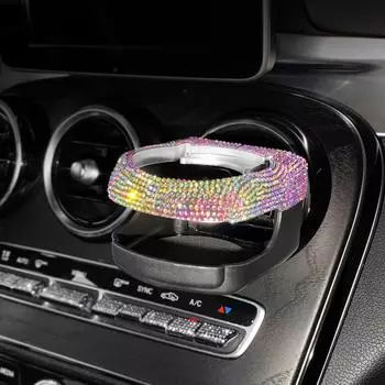 Новейший воздуховыпускной держатель для воды, держатель для напитков с бриллиантами и стразами, автомобильная чашка для воды, автомобильная пепельница чёрный
