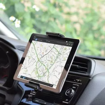 Новейший вращающийся на 360 градусов автомобильный держатель для воздуховода подставка для iPad 1 2 3 4 mini 4-11 дюймов Samsung Huawei планшет телефон GPS и т. д. чёрный