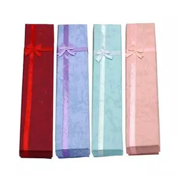 Новинка, 1 шт., элегантное длинное ожерелье с бантом, браслет, футляр для хранения ювелирных изделий, подарочная коробка небесно-голубой