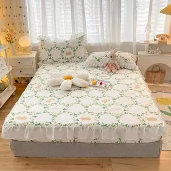 Новинка, 1 шт., кружевная простыня с кружевным принтом, всесезонная универсальная простыня, пылезащитный чехол для матраса, нескользящий чехол, постельное белье, простыни 120x200sheet 1pcs