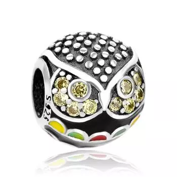 Новинка, 1 шт., стерлингового серебра 925 пробы, сова, пингвин, Lucky Cat, футбол, DIY бусины, подходят для браслета, оригинальные для женщин, F097